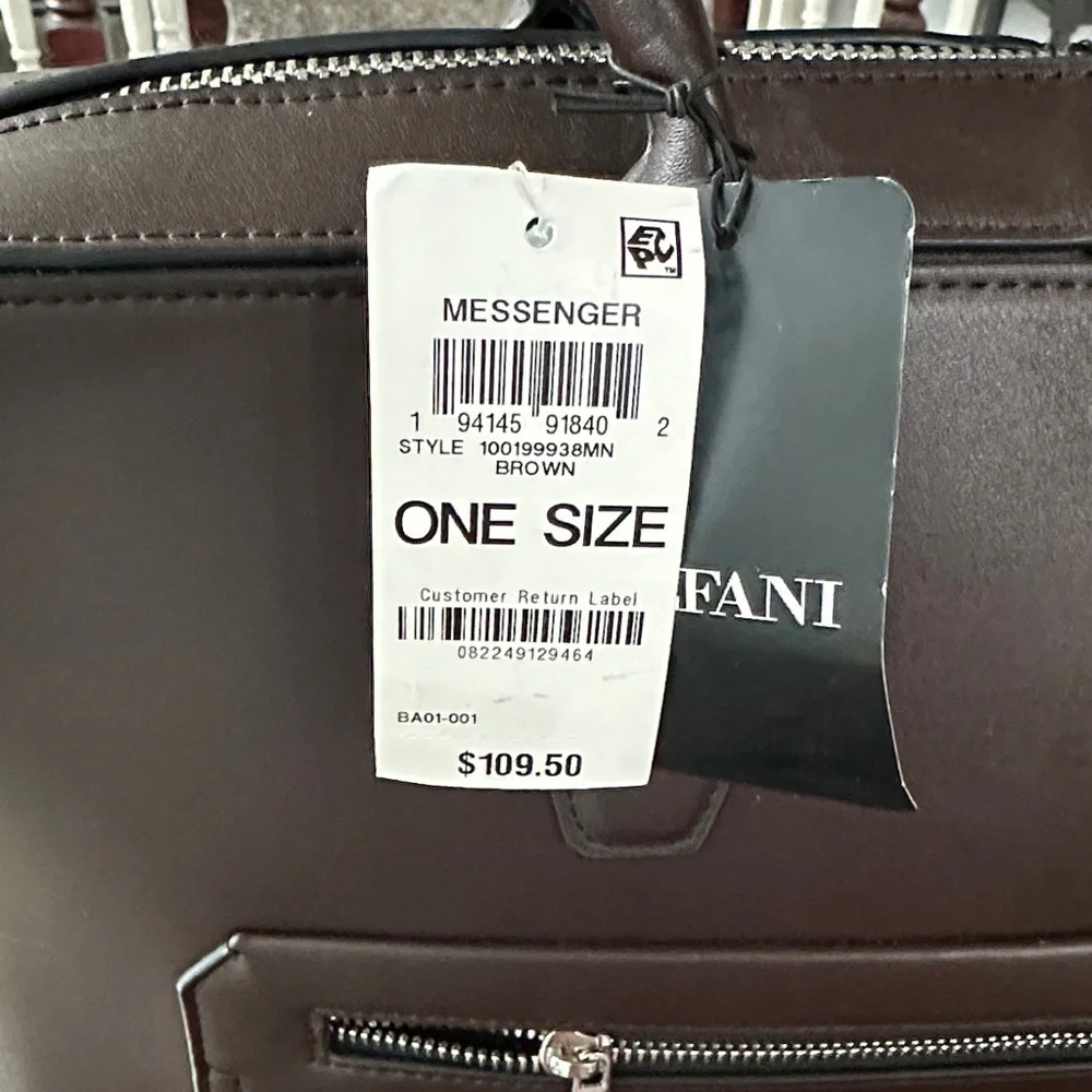 Alfani Brown Messenger Bag NWT
